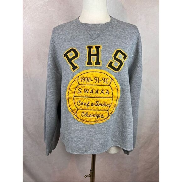 Vintage SWAAAA Volleyball 90-91-92 Champions PHS Crewneck Letterman - Picture 1 of 9